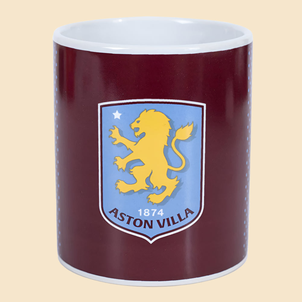 Aston Villa FC Fade Mug Front Badge View