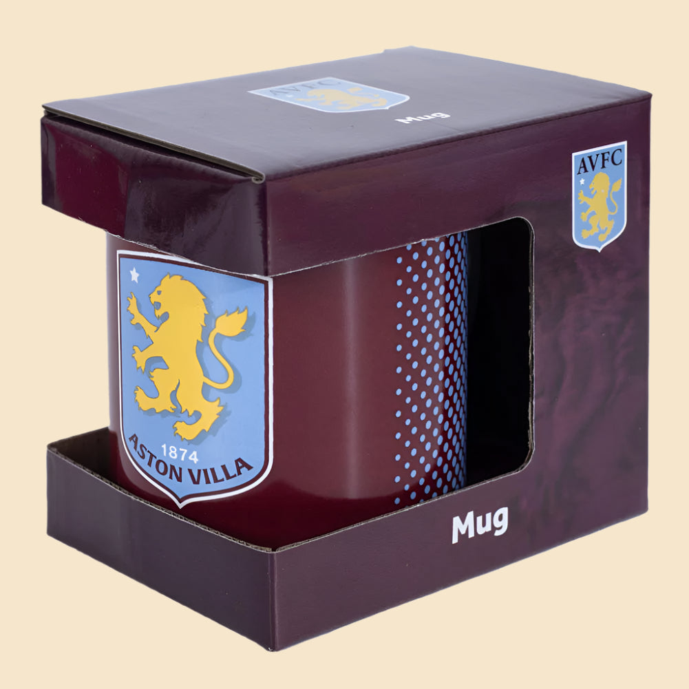 Aston Villa FC Fade Mug In Its Packaging