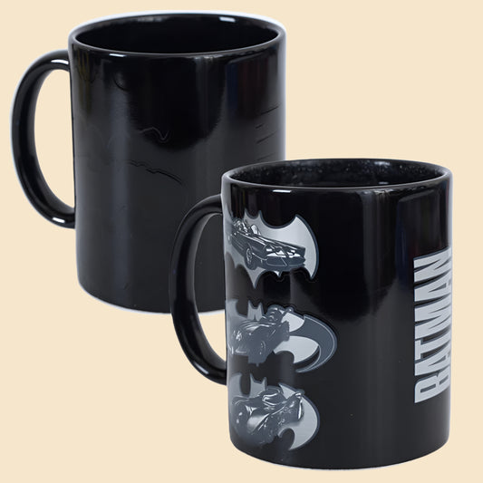 Batman heat changing mug hot and cold views