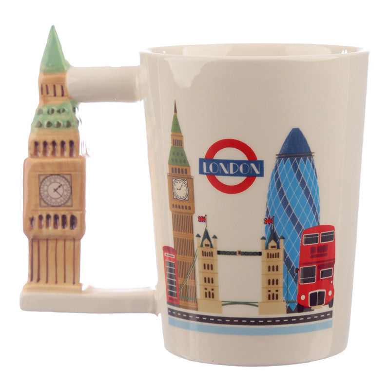 Big Ben Shaped Handle Mug Right Side View