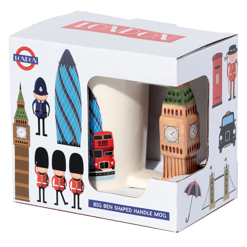 Big Ben Shaped Handle Mug Boxed View