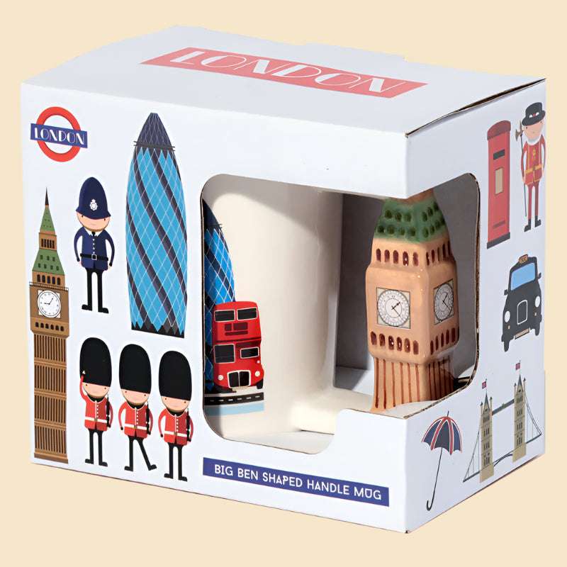 Big Ben Shaped Handle Mug Boxed View