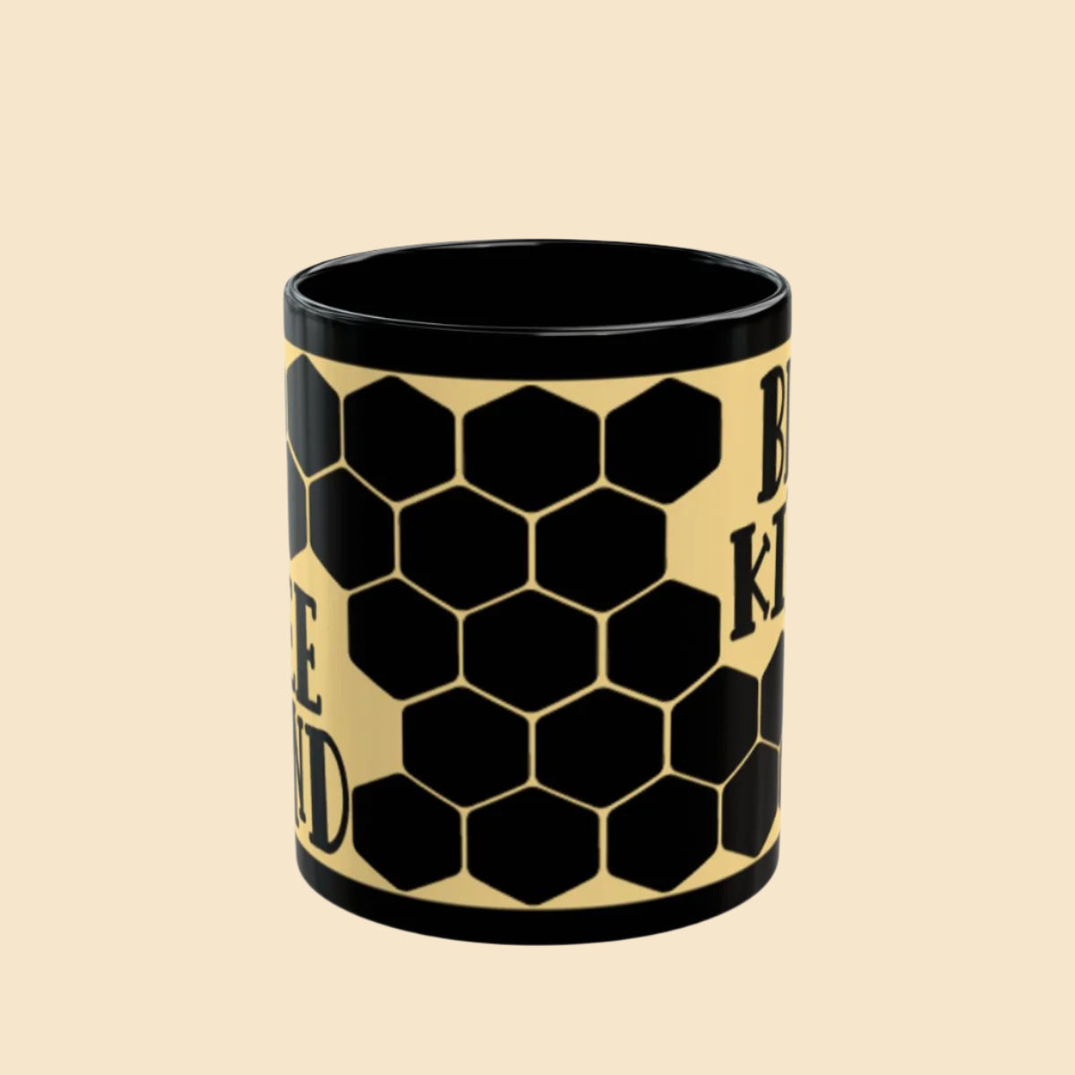 Black Bee Kind Mug Front View