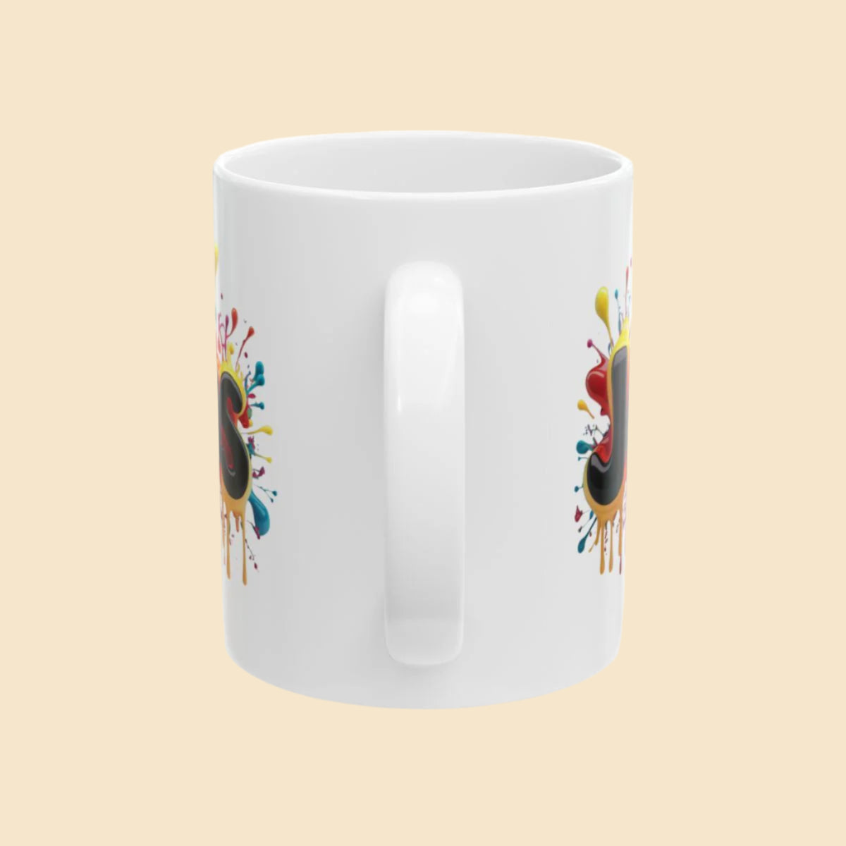 Bright Colourful Christian Jesus Mug Handle View