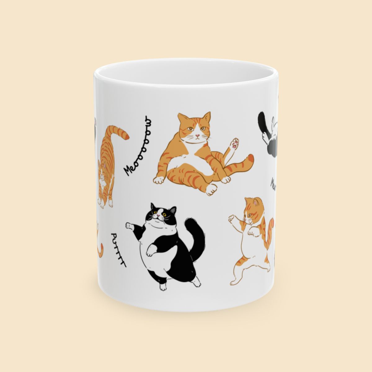 Cute Cats Personality Mug Front View