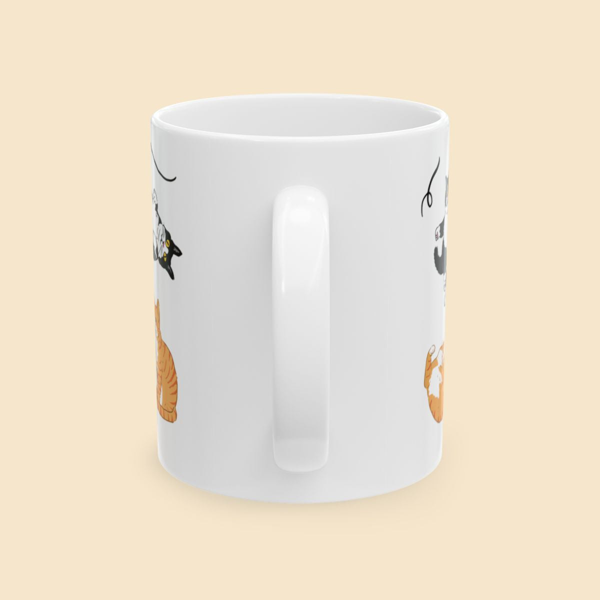 Cute Cats Personality Mug Handle View