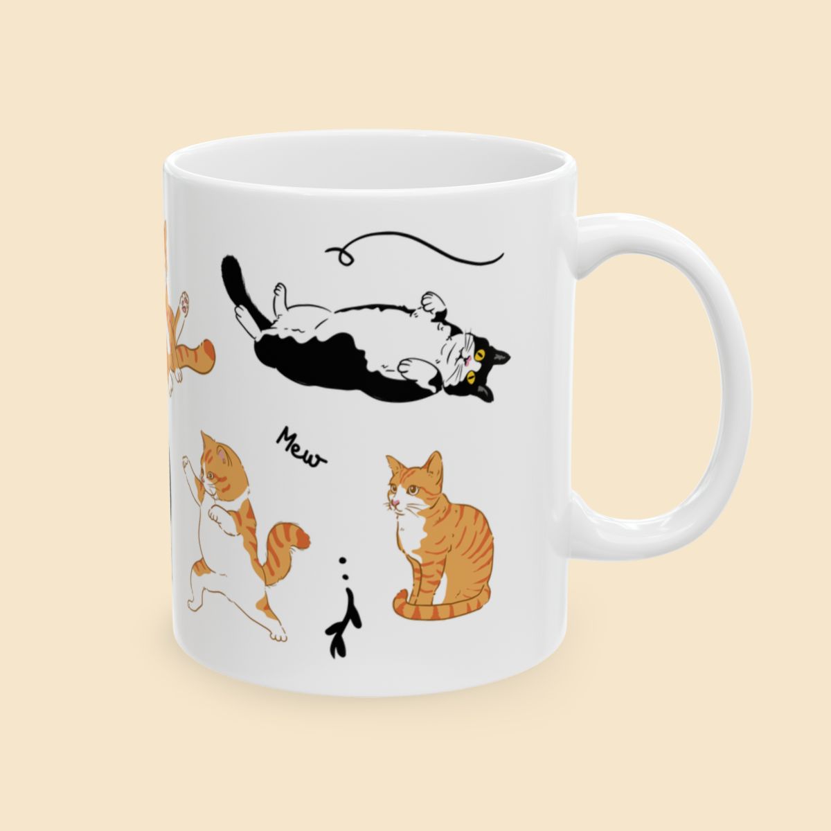 Cute Cats Personality Mug Left Side View