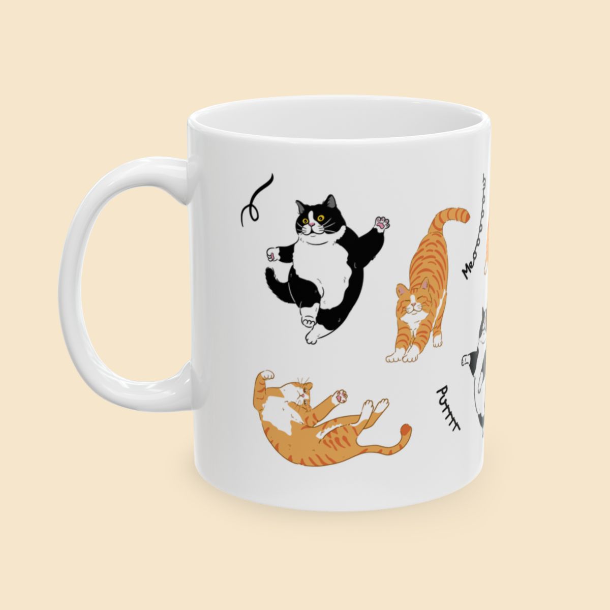 Cute Cats Personality Mug Right Side View