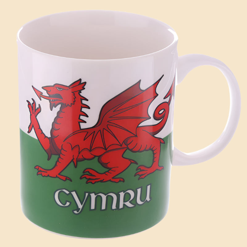 Cymru Wales Red Dragon Mug Right Side View