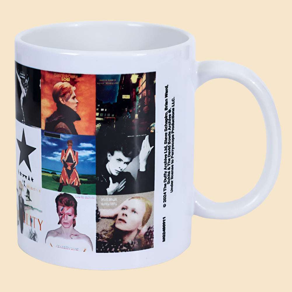 David Bowie Album Collage Mug Left Side And Handle