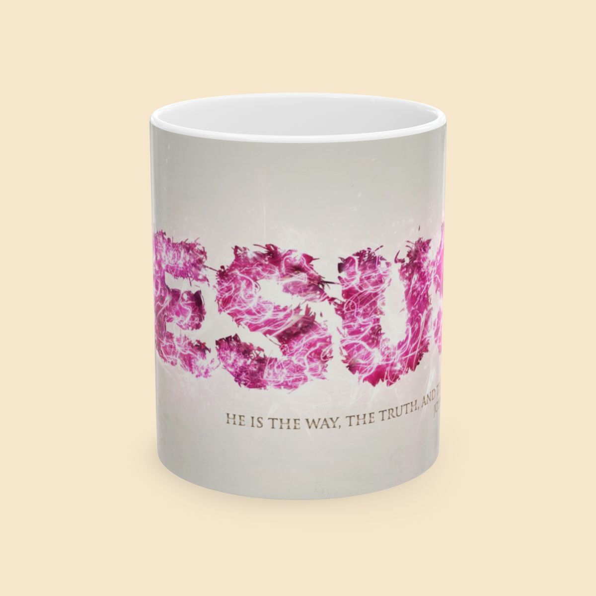 Jesus mug Hes the way the truth and the life front view