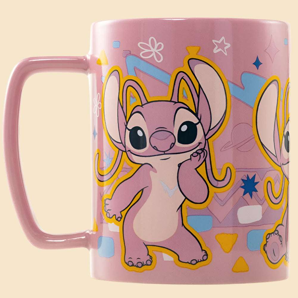 lilo and stitch fuzzy angel mug without the fuzzy cover on right side view