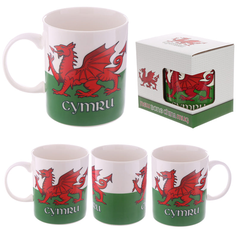 Collectable Bone China Mug - Welsh Dragon Wales (Cymru)