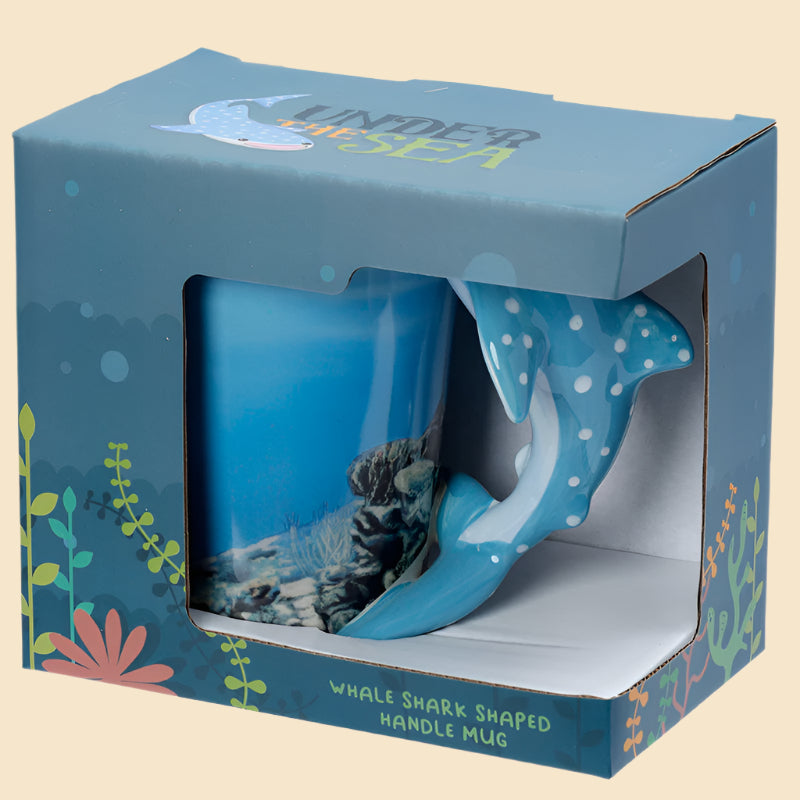 Novelty Whale Shark Handle Mug In Its Packaging