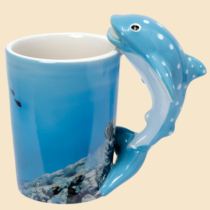 Novelty Whale Shark Handle Mug Left Side View