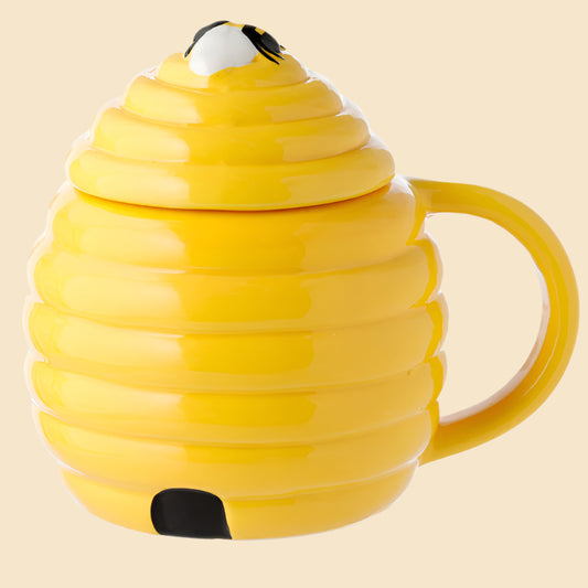 shaped beehive 3d ceramic mug left side view