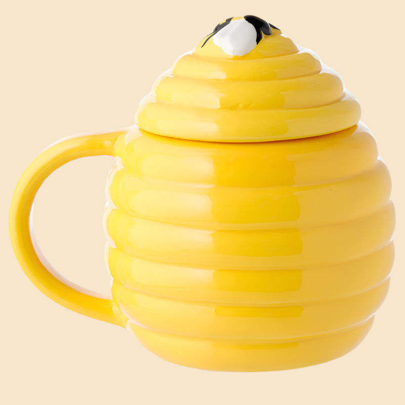 shaped beehive 3d ceramic mug right side view