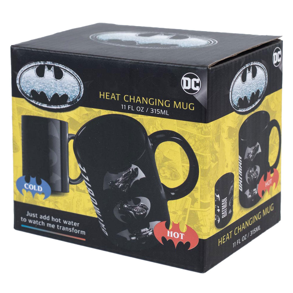 Batman Heat Changing Mug – Heat-Activated Batmobile Reveal for DC Fans!