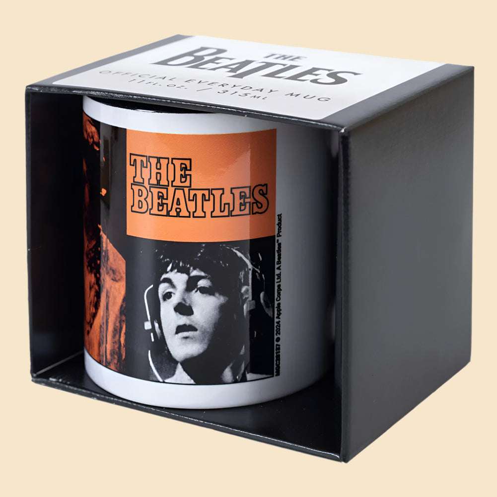 The Beatles mug in the packaging