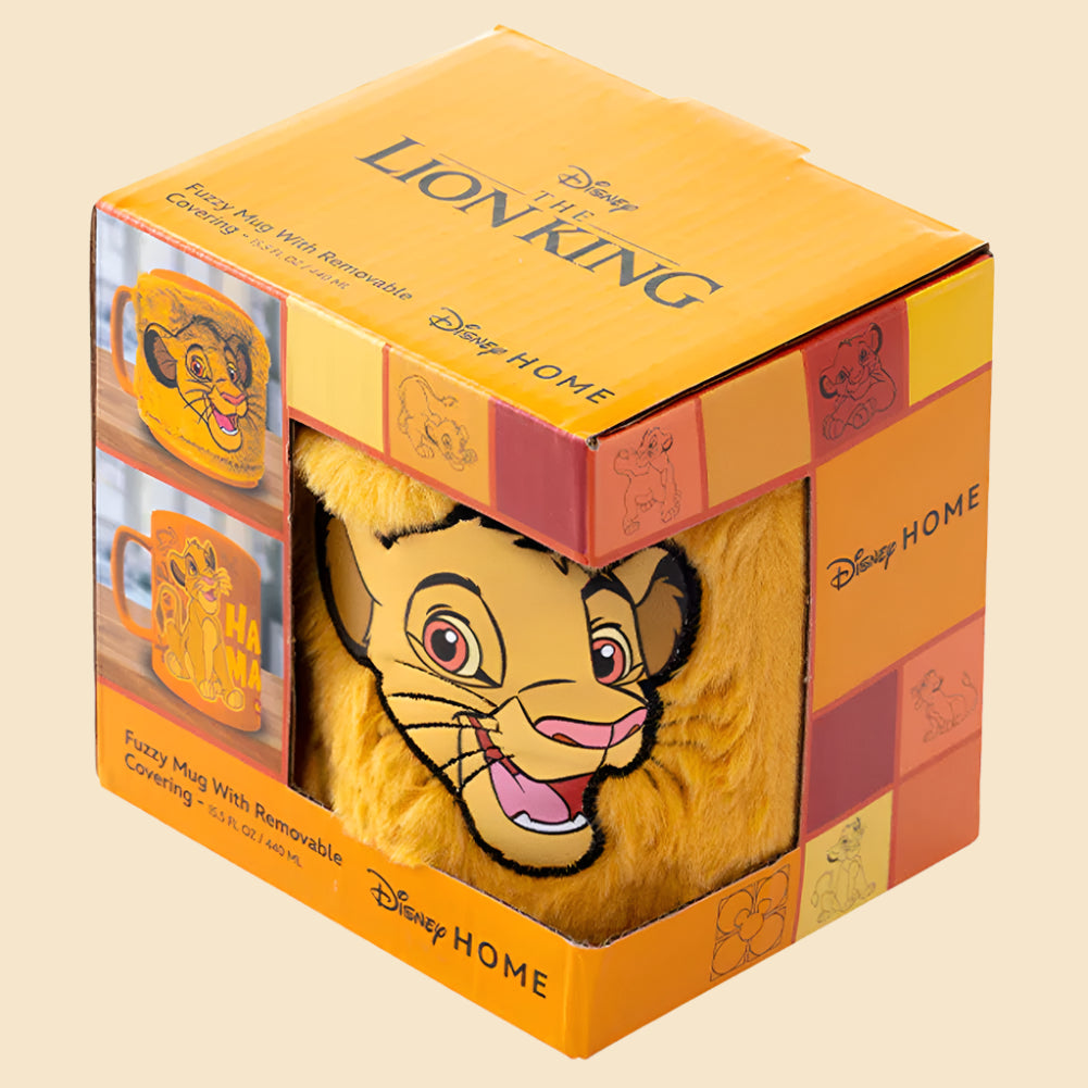 The Official Lion King Fuzzy Mug In Its Packaging