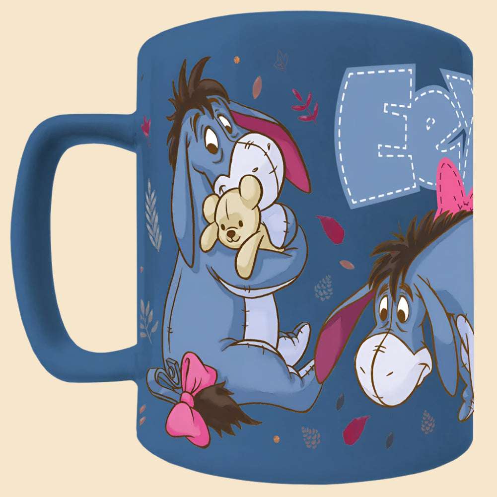 Winnie The Pooh Fuzzy Eeyore Mug Right Side Without The Cover On