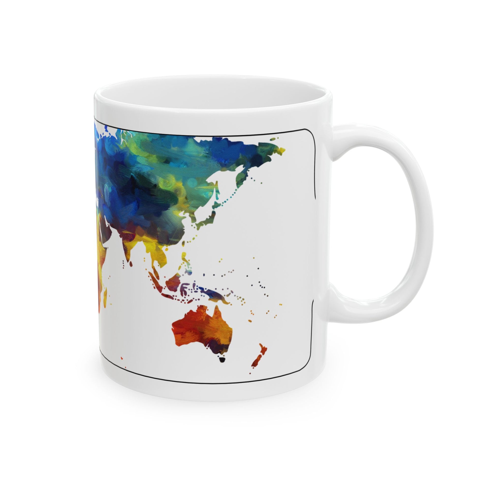 World Map Mug Left Side