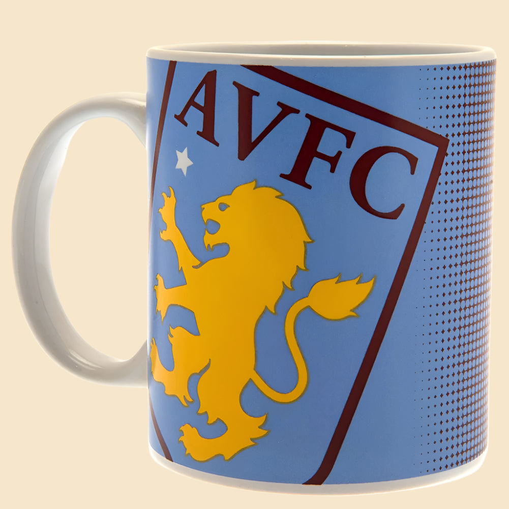 Aston Villa FC Halftone Mug Right Side View