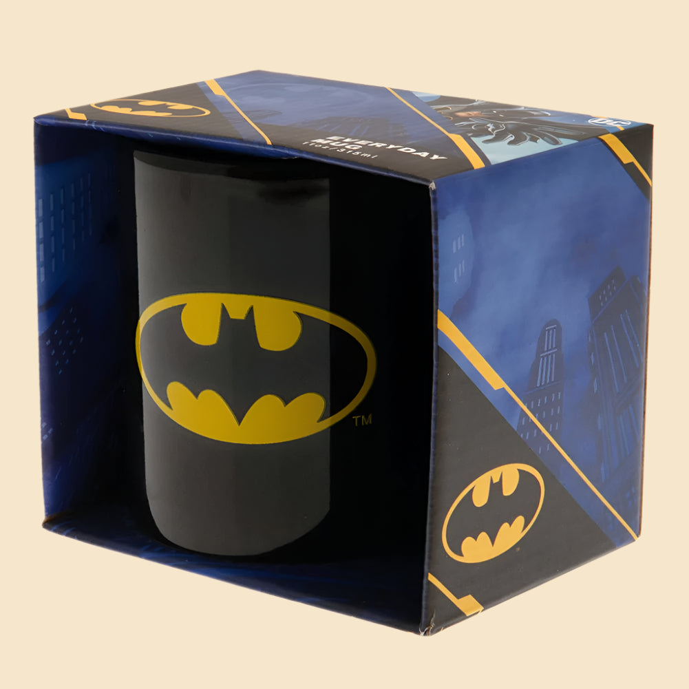 Batman Logo Mug in its packaging