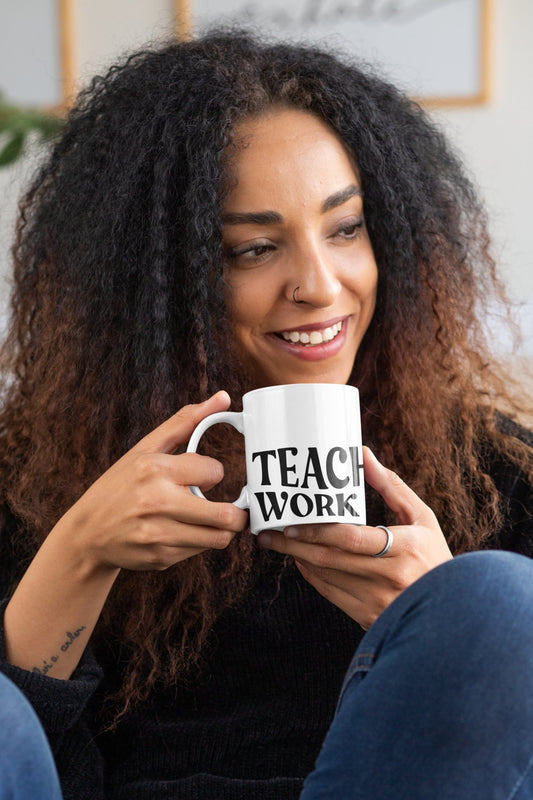 Beautiful Teacher Mug 'Teaching Is A Work Heart' White Mug - The Mug GalleryStock