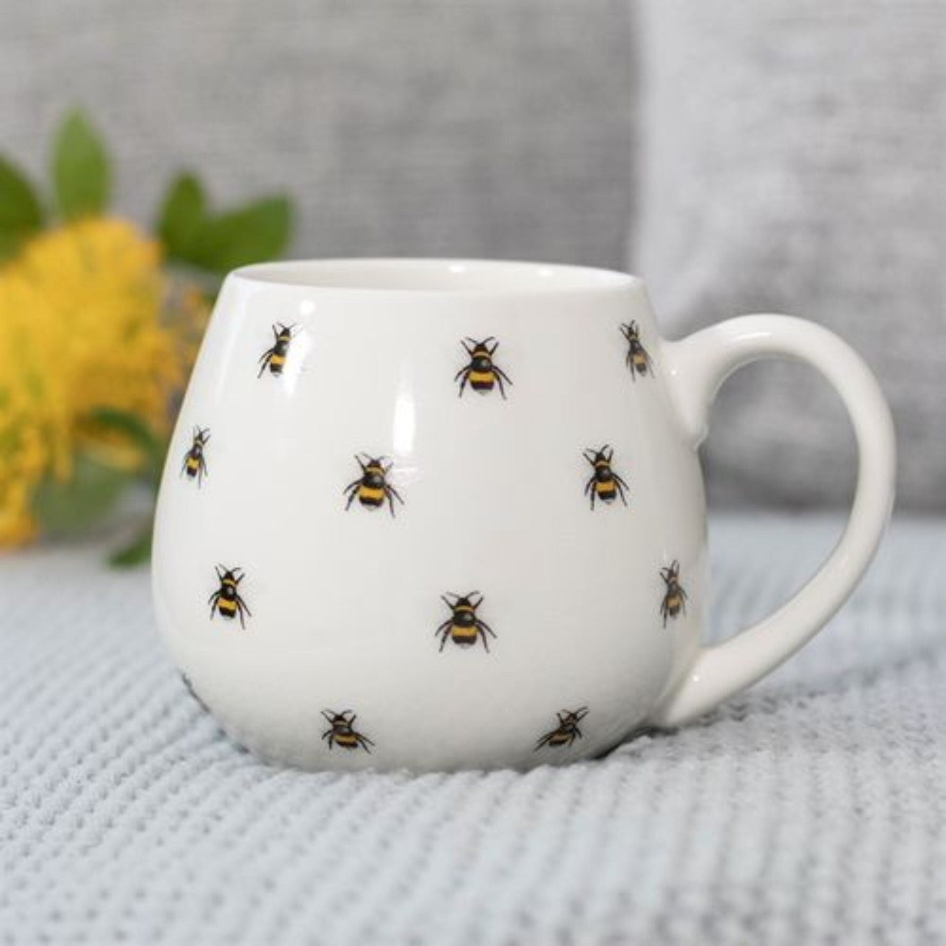 Bone China Bee Mug, Honey Bee Design Mug, Bee Lover Cup, Fun Birthday Gift, Bee Lover Present, Nature Lover Gift