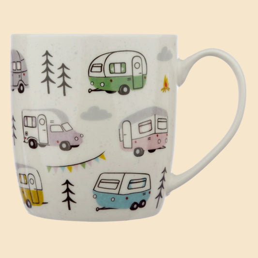 Caravan Design Porcelain Coffee Mug Left Side View