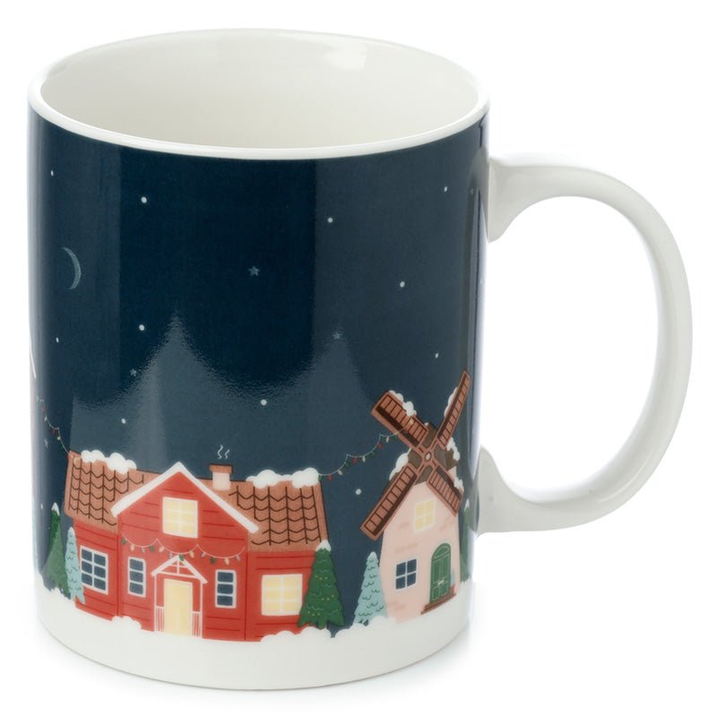 Christmas Village Porcelain Mug - The Mug GalleryMug