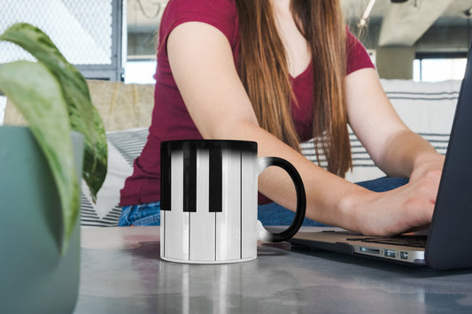 Colour Changing Piano Keys Ceramic Mug - The Mug GalleryMug