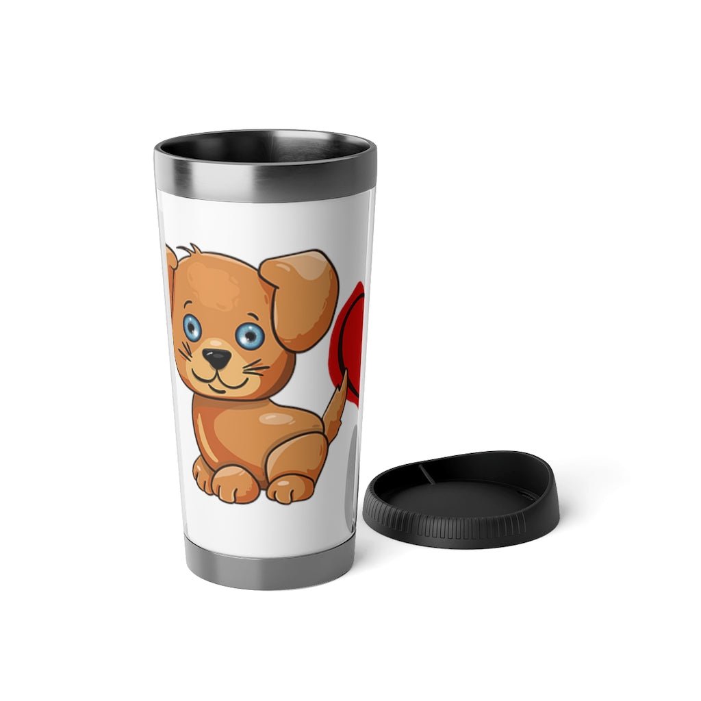 Cute Dog Stainless Steel Travel Mug with Insert