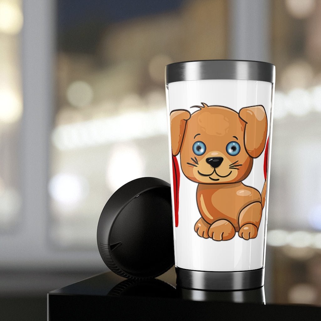 Cute Dog Stainless Steel Travel Mug with Insert