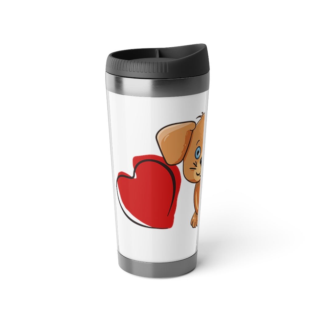 Cute Dog Stainless Steel Travel Mug with Insert