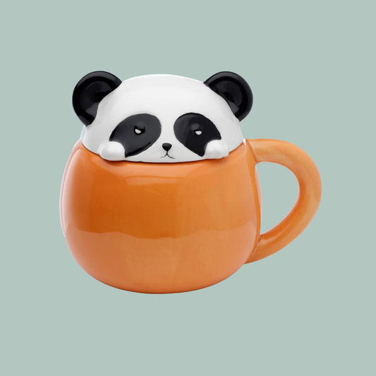 Cute Novelty Panda Ceramic Lidded Mug - The Mug GalleryMug