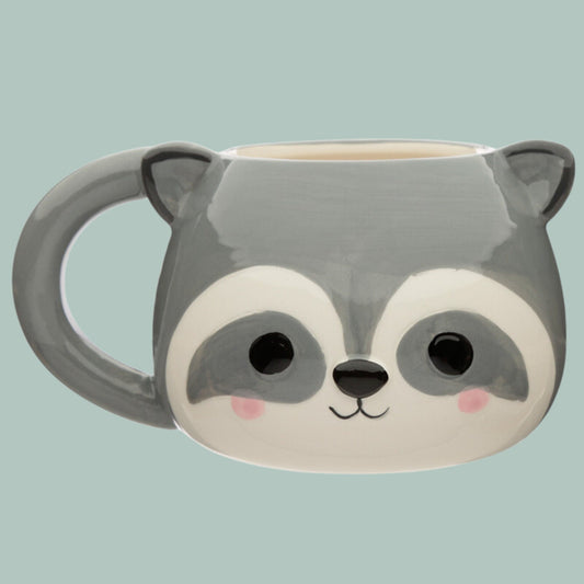 Cute Novelty Raccoon Shaped Ceramic Mug - The Mug Gallery Mug