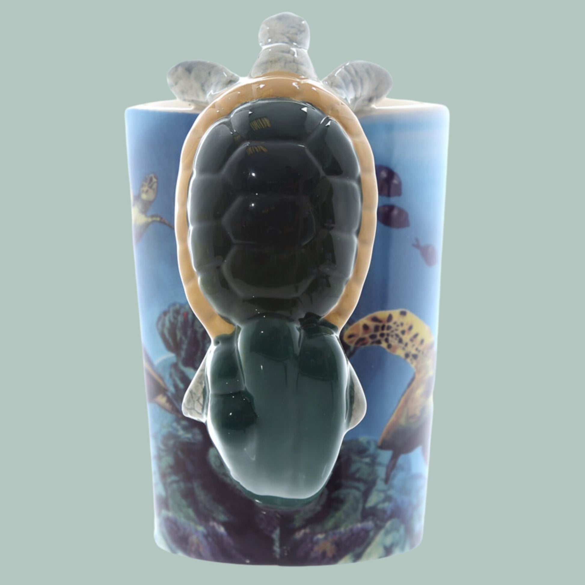 Cute Turtle Handle Ceramic Novelty Mug - The Mug Gallery Mug