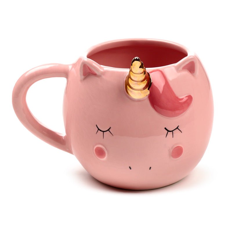 Enchanted Rainbows Pink Unicorn - Novelty Shaped Ceramic Mug - The Mug Gallery Mug