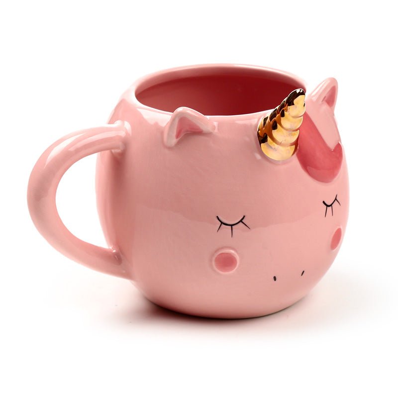 Enchanted Rainbows Pink Unicorn - Novelty Shaped Ceramic Mug - The Mug Gallery Mug