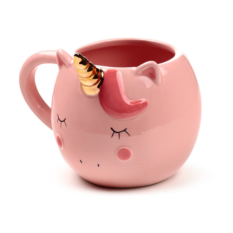 Enchanted Rainbows Pink Unicorn - Novelty Shaped Ceramic Mug - The Mug Gallery Mug