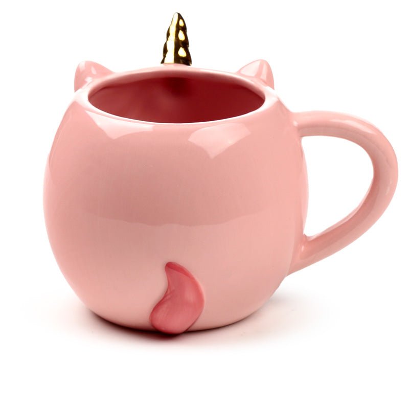 Enchanted Rainbows Pink Unicorn - Novelty Shaped Ceramic Mug - The Mug Gallery Mug