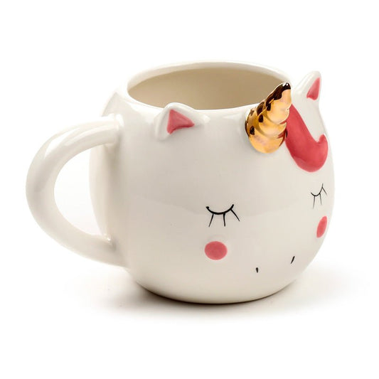 Enchanted Rainbows White Unicorn - Novelty Shaped Ceramic Mug - The Mug GalleryMug