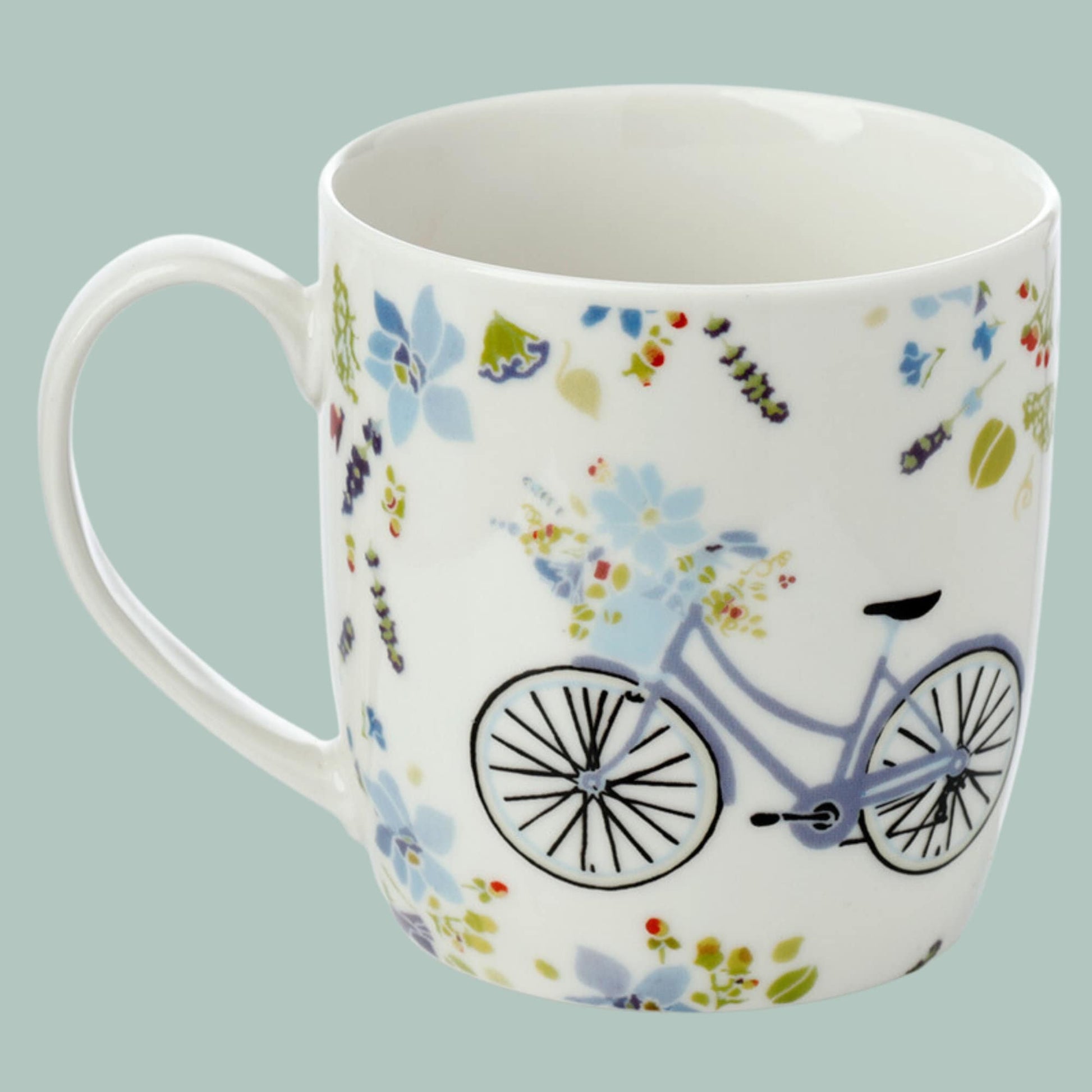 Floral Bicycle Porcelain Mugs Set Julie Dodsworth - The Mug GalleryMug