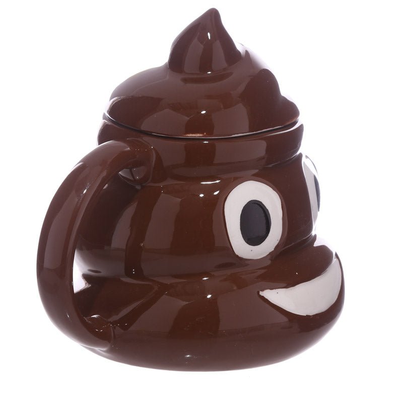 Fun Collectable Ceramic Poop with Lid Emotive Mug