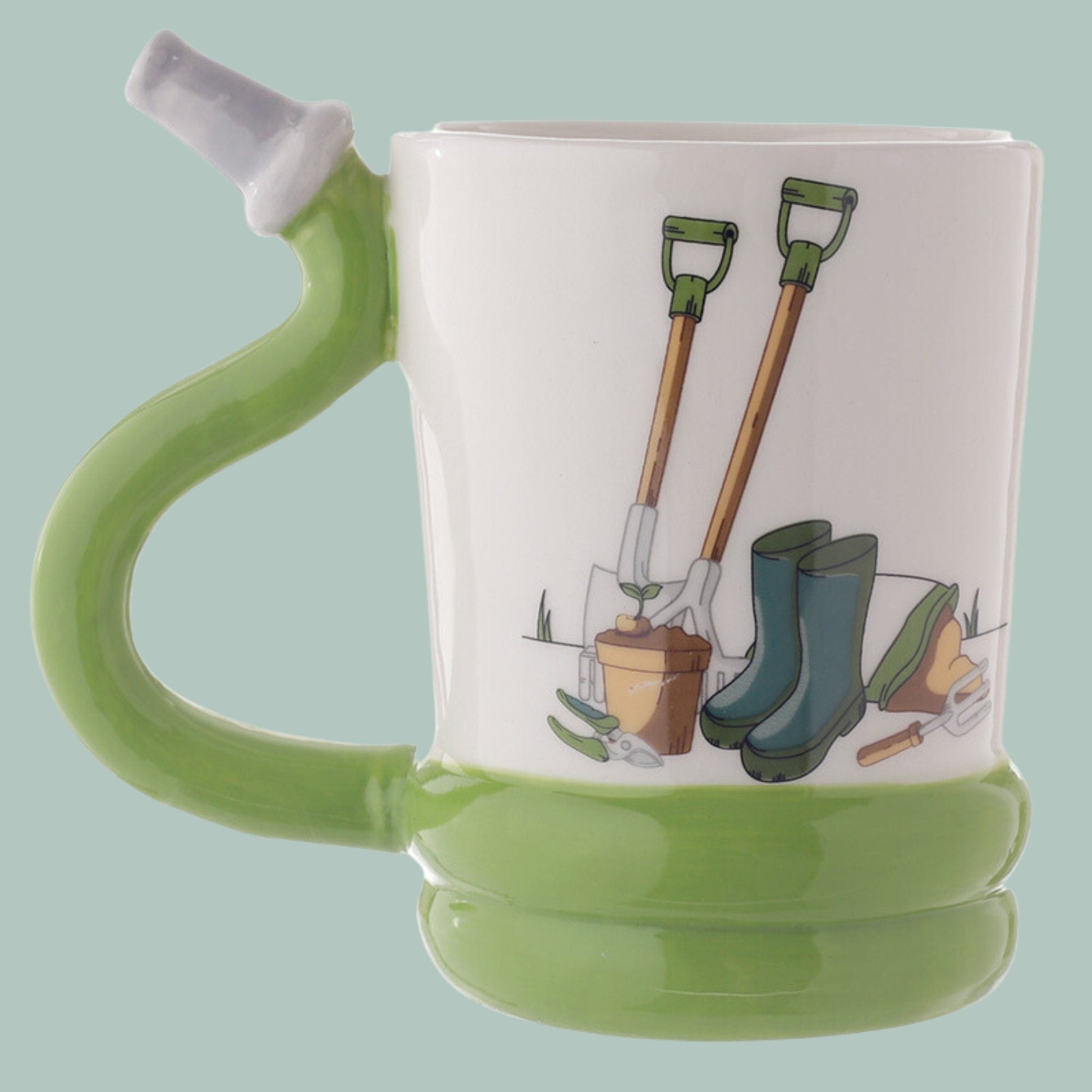 Gardener Mug with Garden Hose Shaped Handle - The Mug GalleryMug