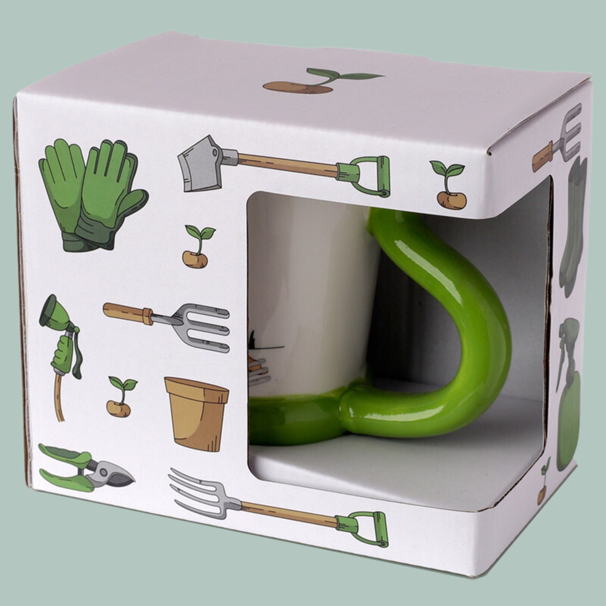 Gardener Mug with Garden Hose Shaped Handle - The Mug GalleryMug