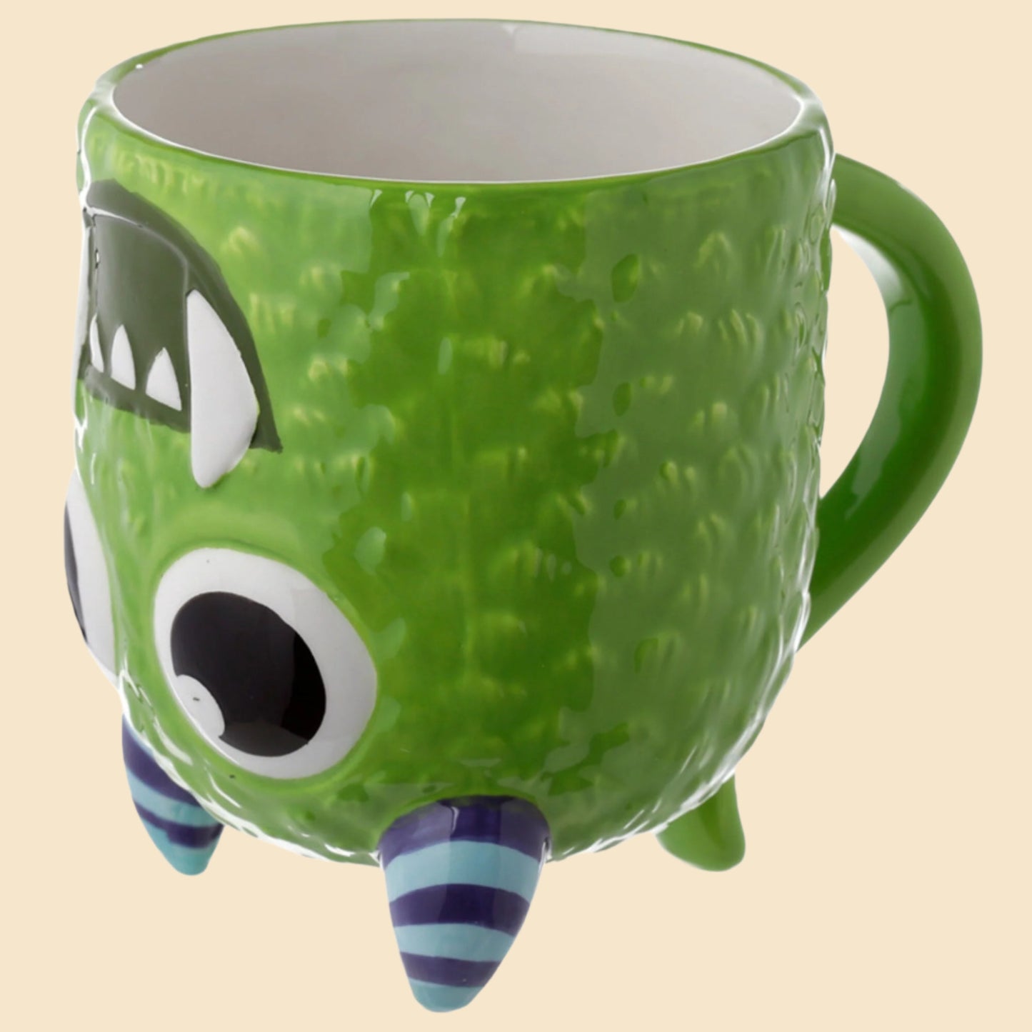 Green Monstarz Mug Upside Down Novelty Ceramic Mug Right ay Up