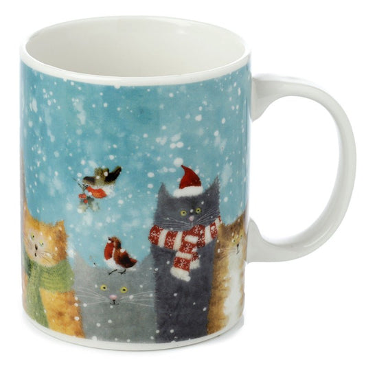 Jan Pashley Christmas Cats Porcelain Mug - The Mug GalleryMug